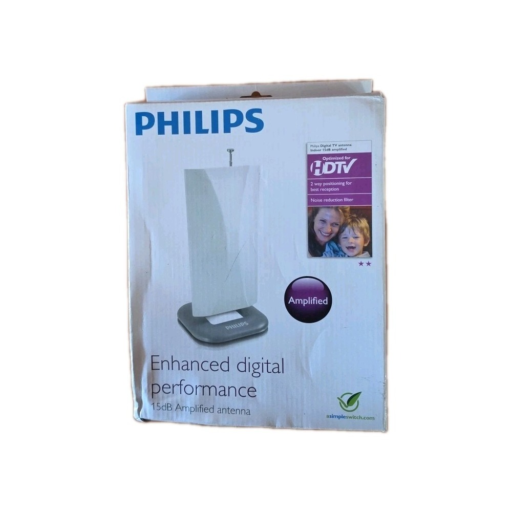 Philips Enhanced Digital Performance 15db Amplified‎ Antenna New